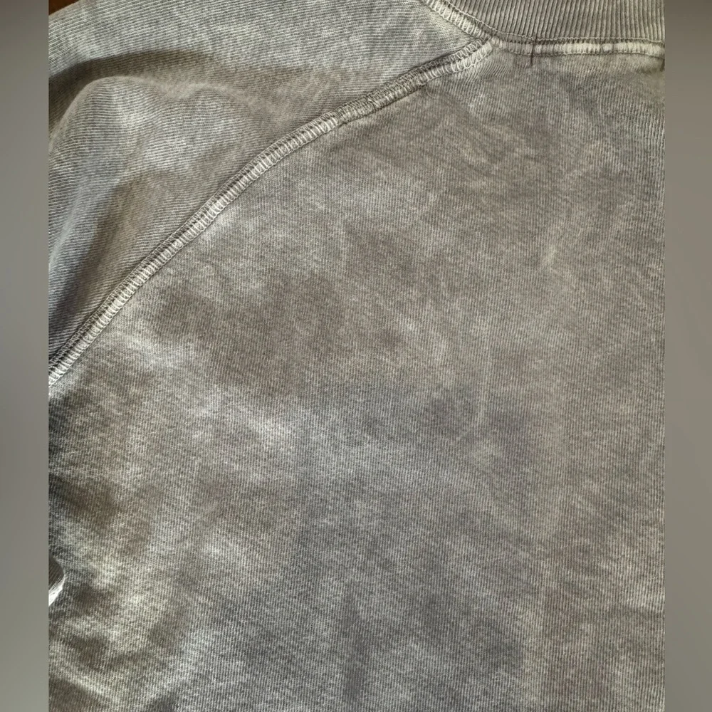 Peloton French Terry Grey Cotton Logo Sweatshirt Mineral Acid Wash-Women’s sz M